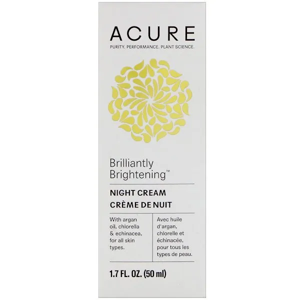Acure Brilliantly Brightening Night Cream 1.7 fl oz (50ml)