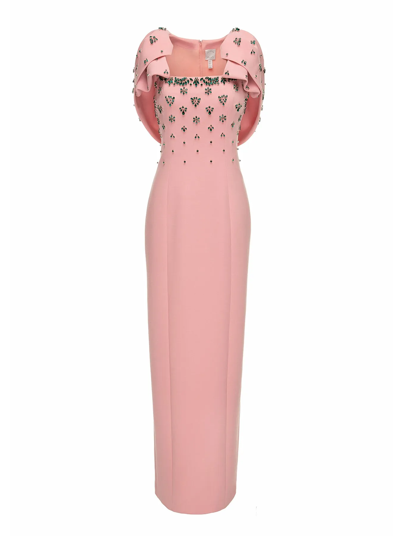 ADELAIDE GOWN PINK QUARTZ EMBELLISHED CREPE