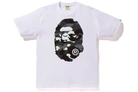 BAPE CITY CAMO BIG APE HEAD TEE WHITE/BLACK BAPE CITY CAMO BIG APE HEAD TEE WHITE/BLACK