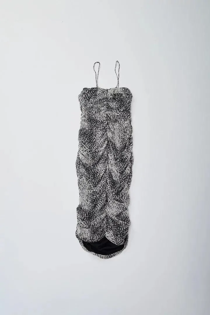 Black Ruched Bodycon Dress