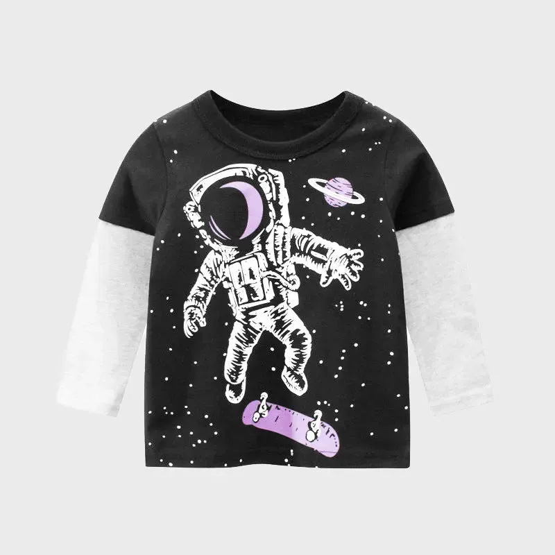 Boys Long Sleeve T-shirt Children's Clothing Baby Tops