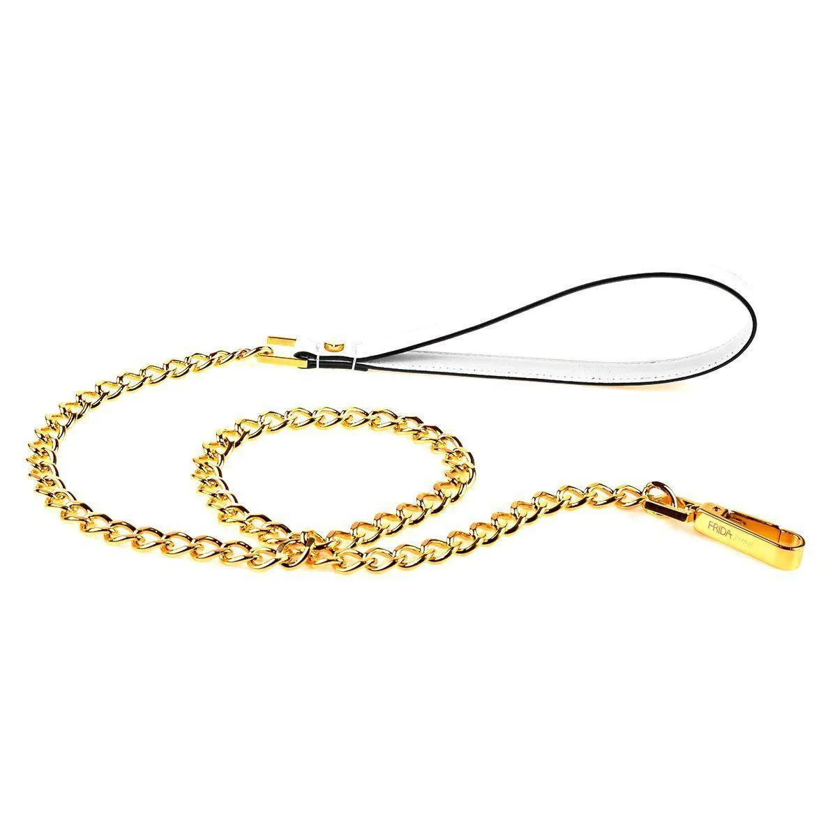 Chain Leather Dog Collar Cloud