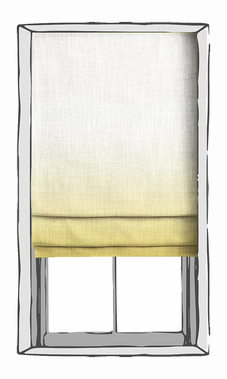 'Corn Cape' 2-Tone Ombre Roman Blinds (Yellow)