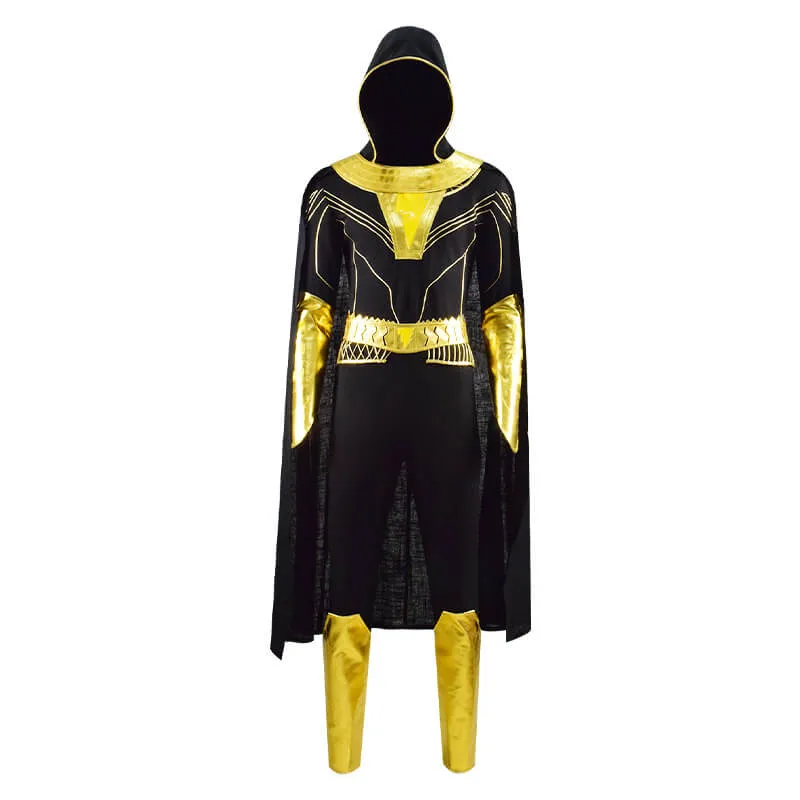 DC Black Adam Teth Theo-Adam Cosplay Costume Battle Suit Cape Full Set Outfit