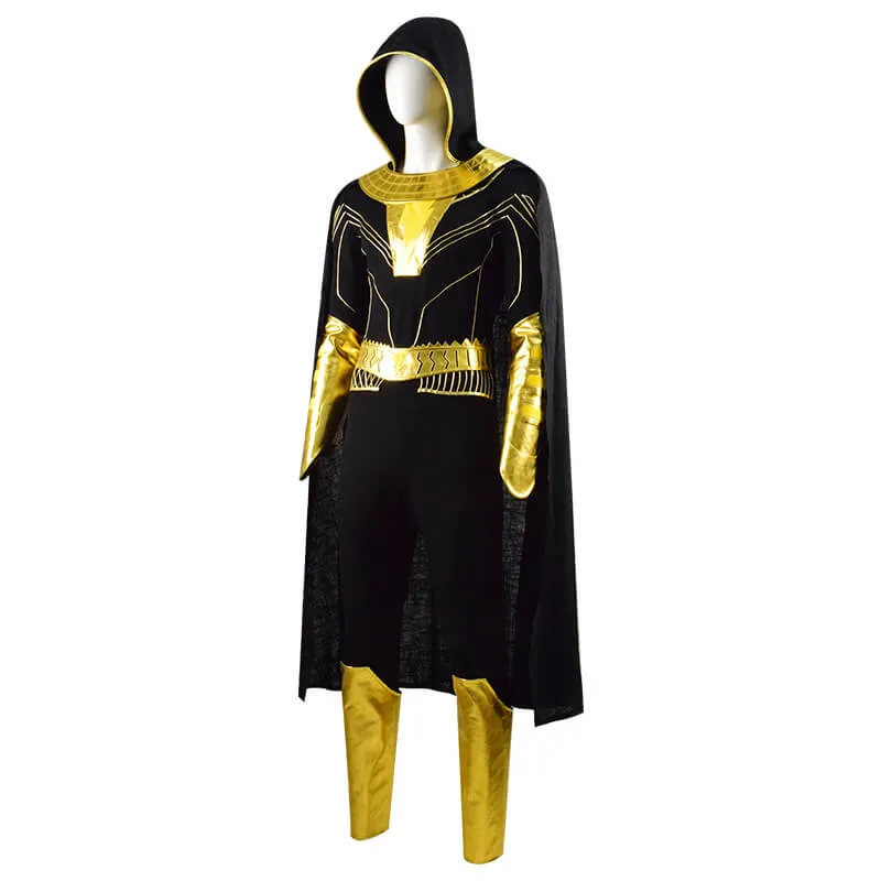 DC Black Adam Teth Theo-Adam Cosplay Costume Battle Suit Cape Full Set Outfit