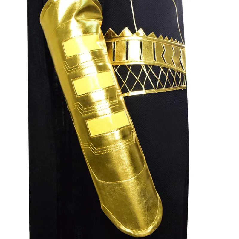 DC Black Adam Teth Theo-Adam Cosplay Costume Battle Suit Cape Full Set Outfit