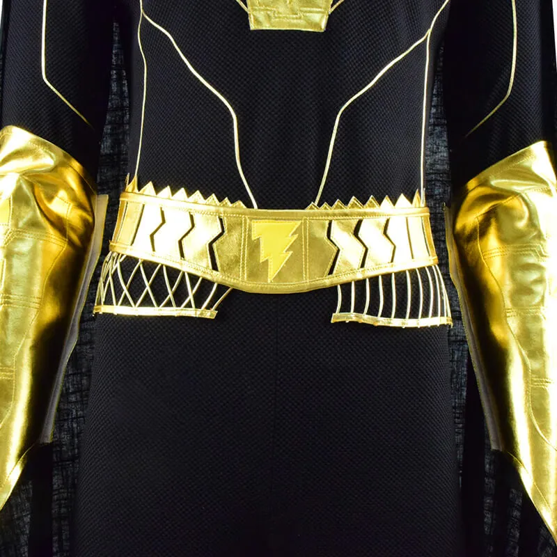 DC Black Adam Teth Theo-Adam Cosplay Costume Battle Suit Cape Full Set Outfit