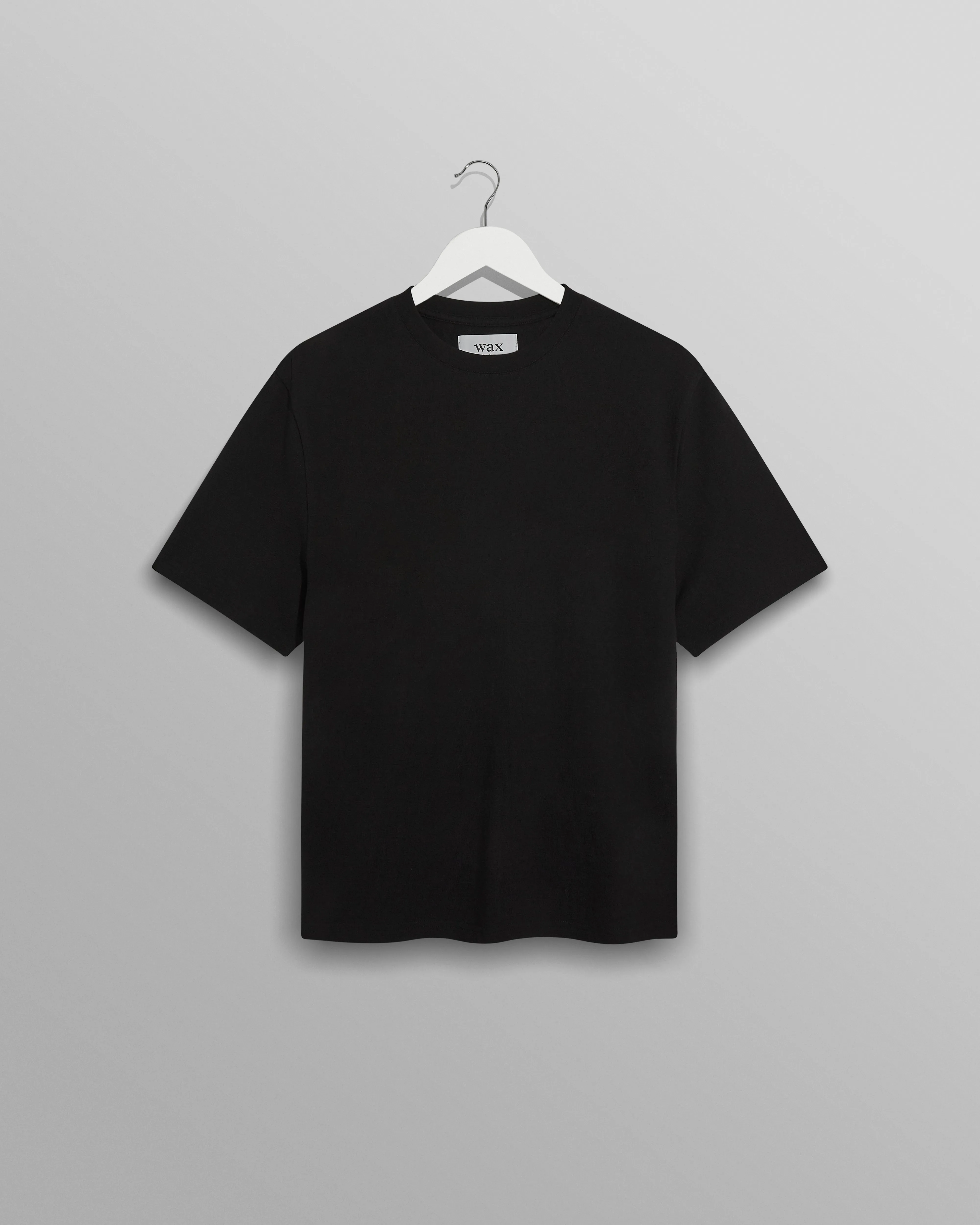 Dean - Black Textured Organic Cotton T-Shirt