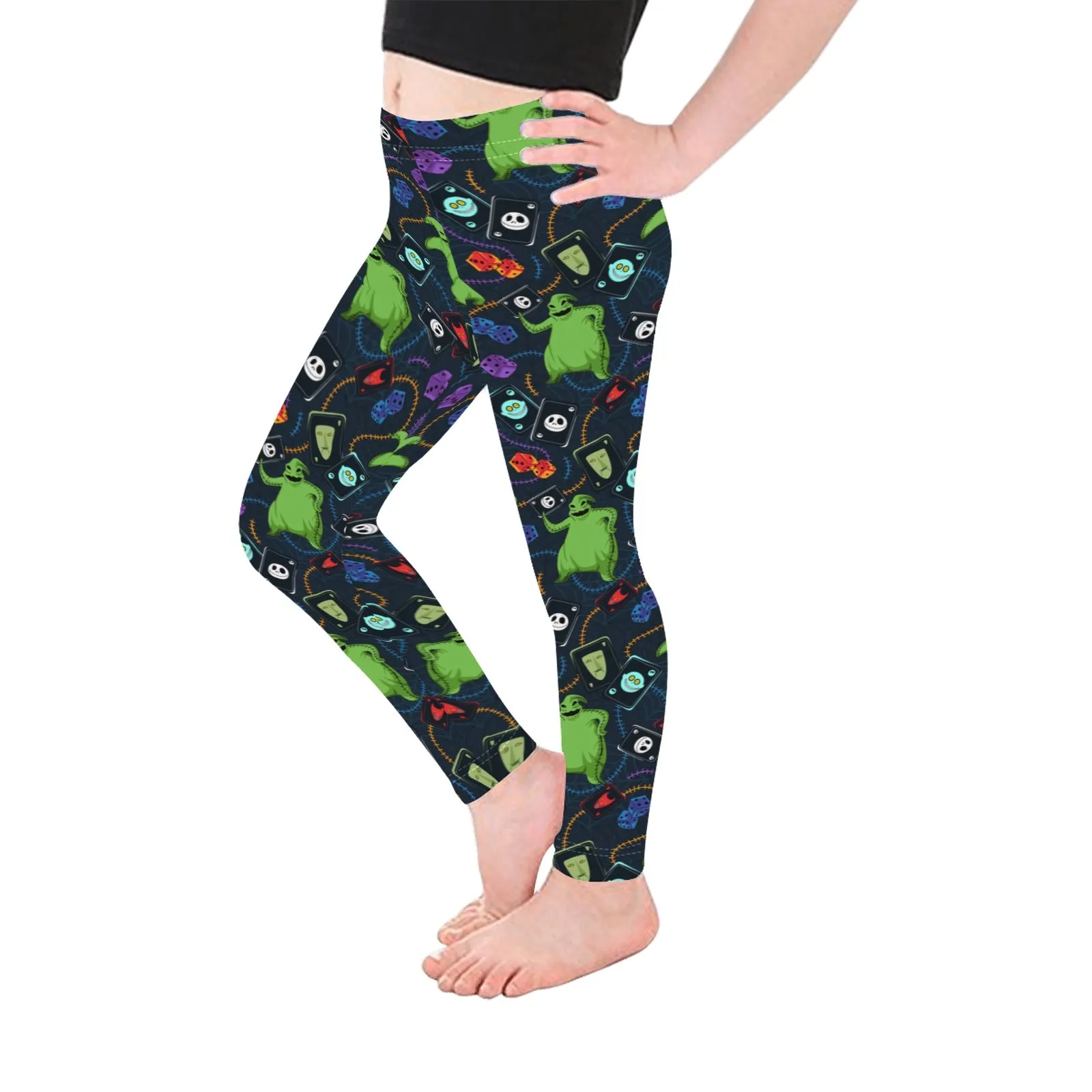 Disney Nightmare Before Christmas Oogie Cards And Dice Kid's Leggings
