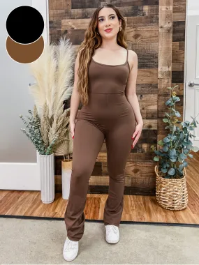 Dream Contour Sleeveless Flared Jumpsuit