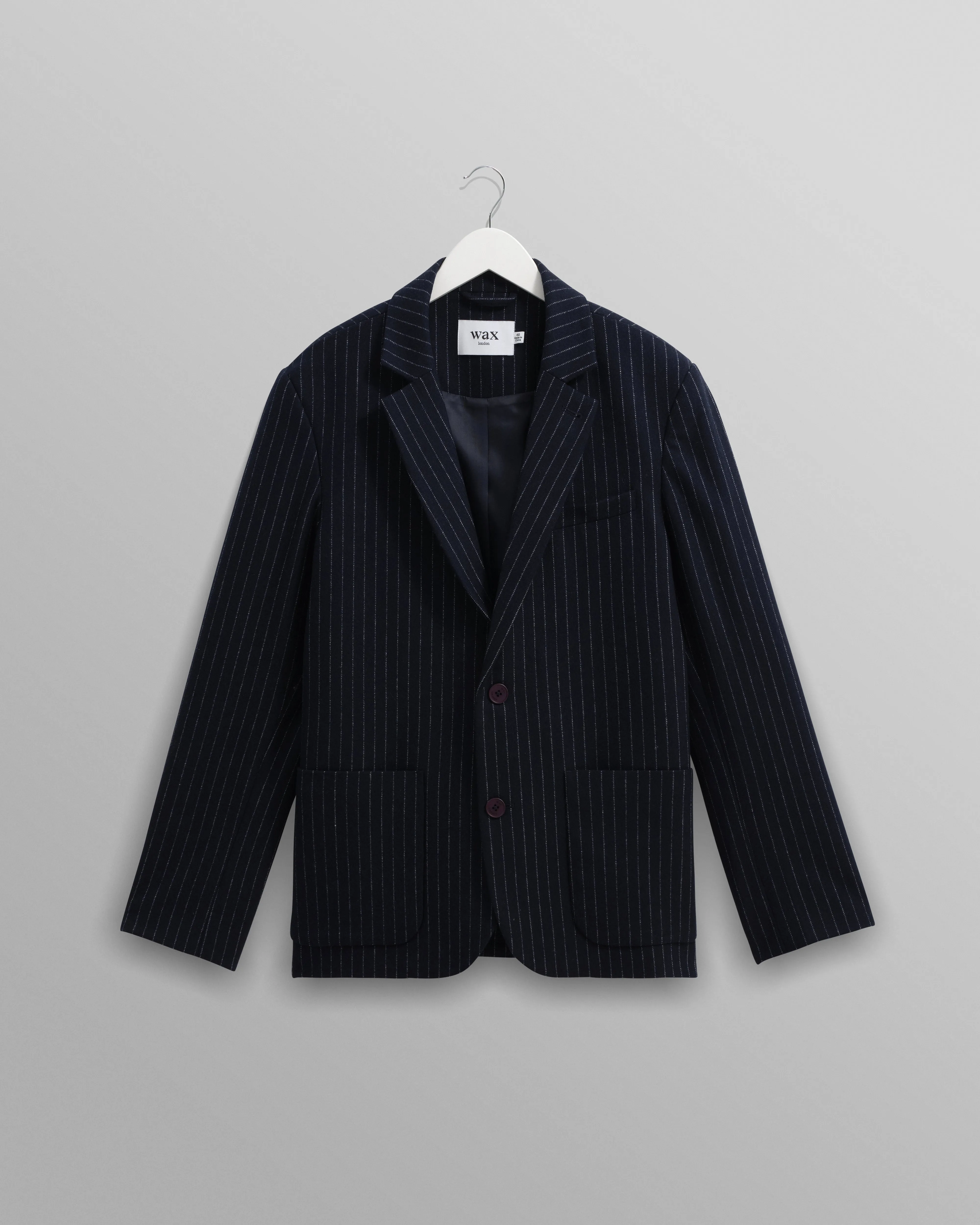 Fintry - Navy Pinstripe Wool Blazer