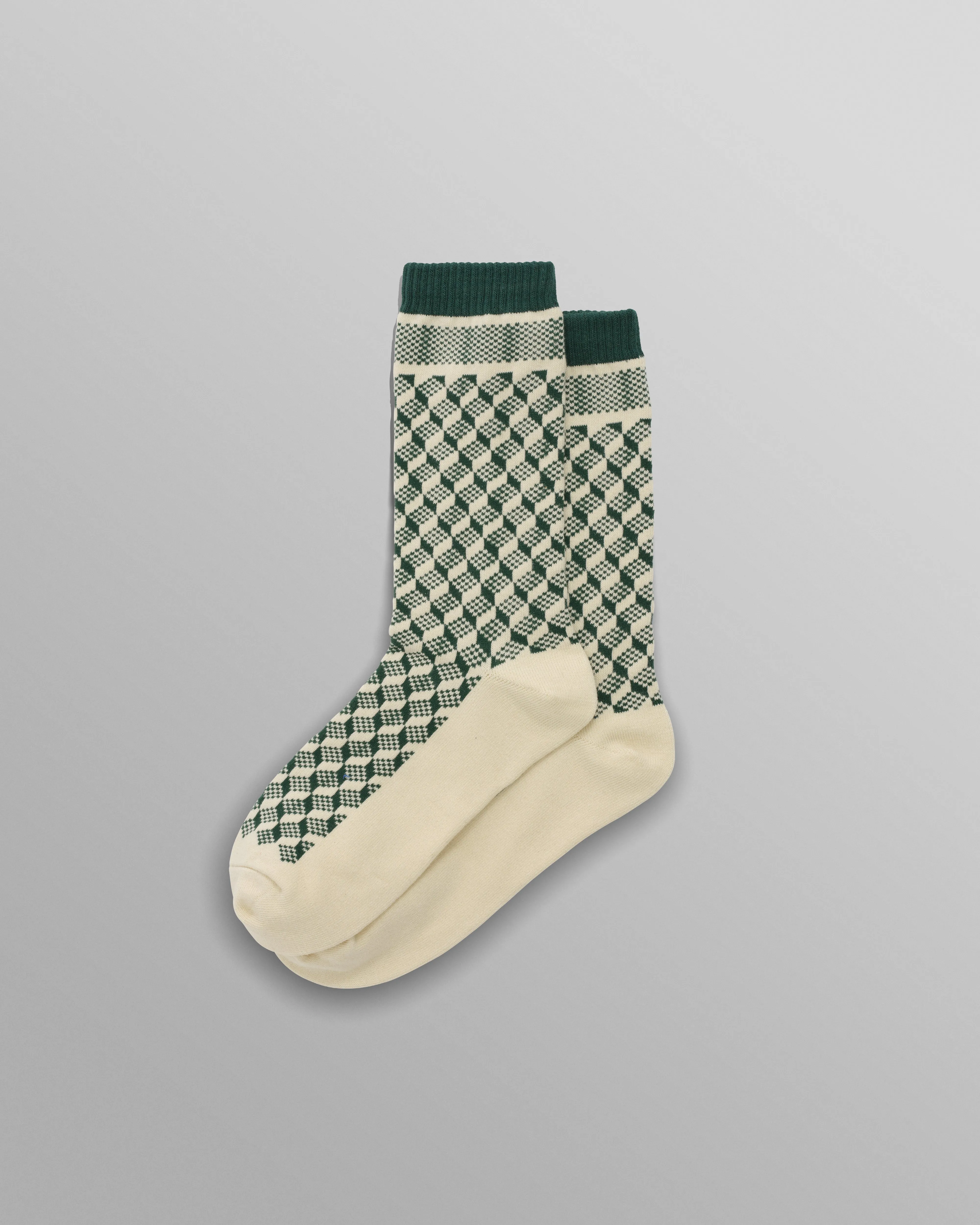 Galway - Green Jacquard Chunky Sock