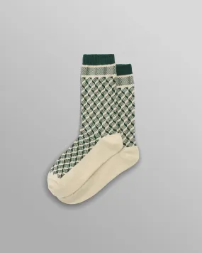 Galway - Green Jacquard Chunky Sock