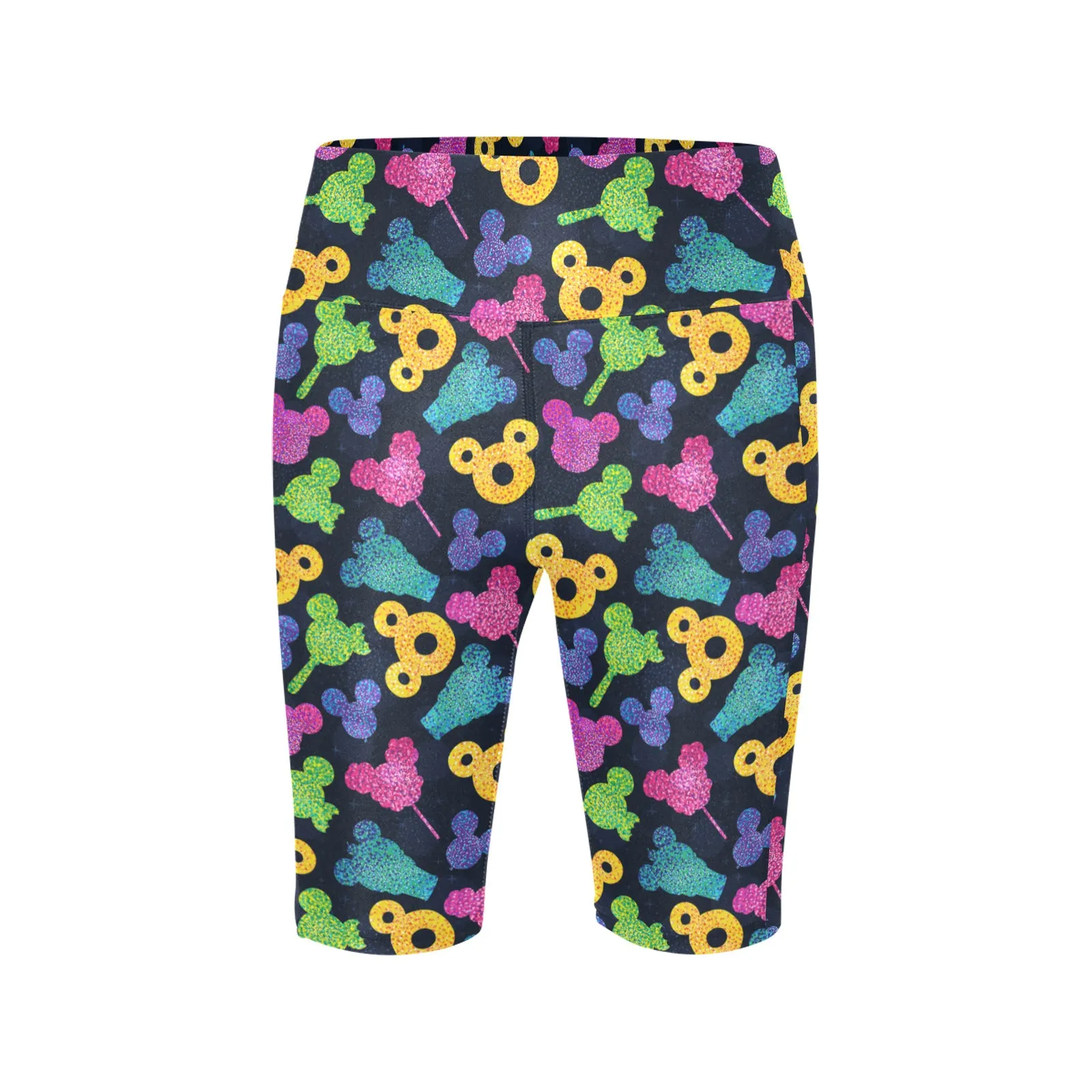 Glitter Park Snacks Women's Athletic Workout Half Tights Leggings With Side Pockets