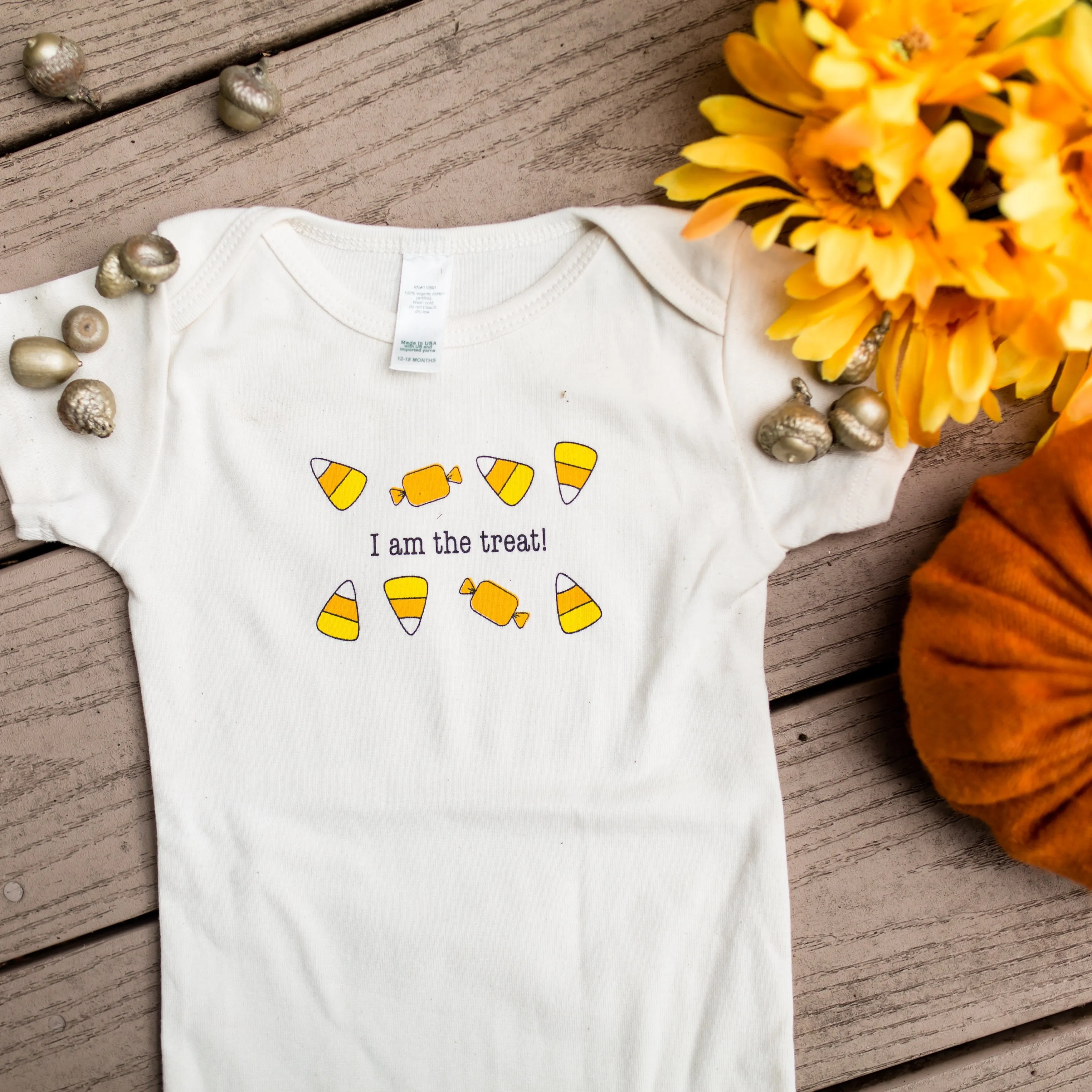 Halloween Short Sleeve Romper 2-Piece Gift Set, Boo and Treat