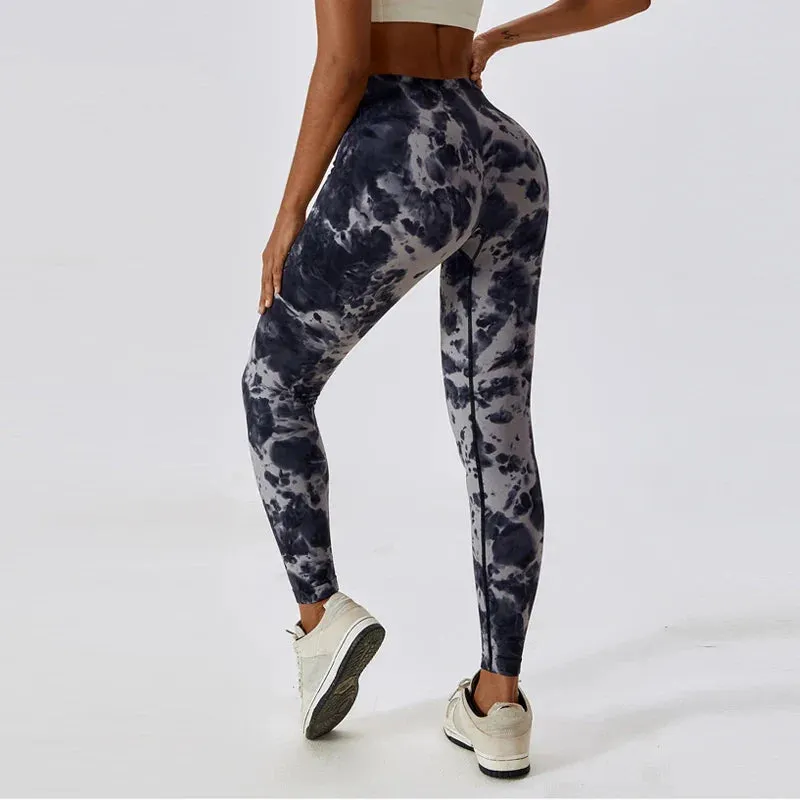 Hearuisavy Tie-Dye Push Up Women's Fitness Leggings