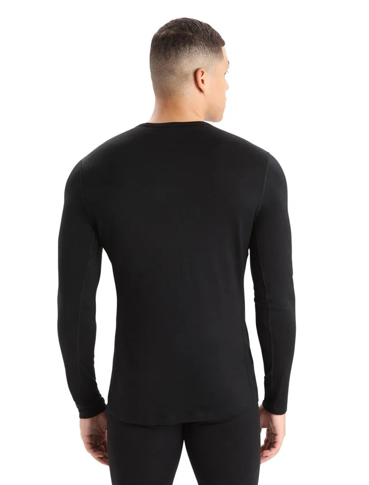 Icebreaker 200 Oasis Long Sleeve Men's Crew - Black