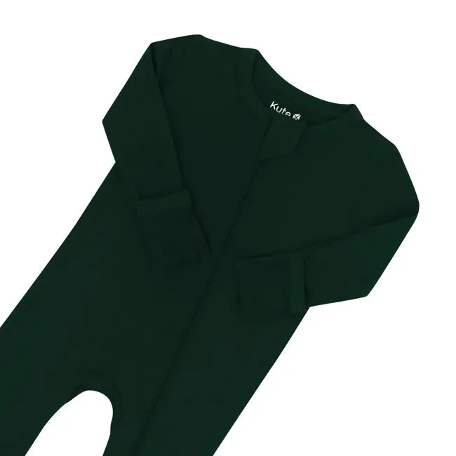 Kyte Baby Zippered Romper in Evergreen