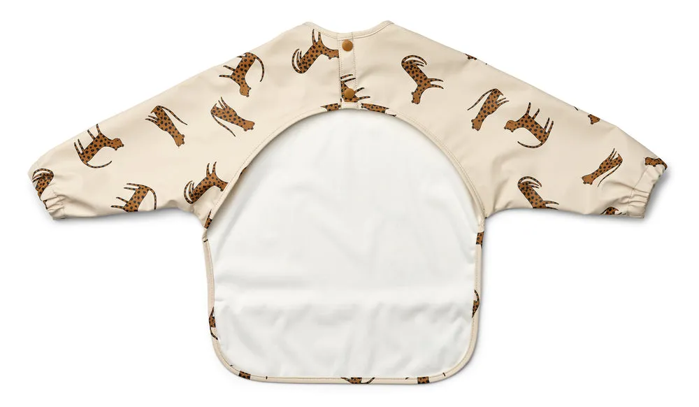 Liewood Merle Cape Bib With sleeves | Leopard Sandy