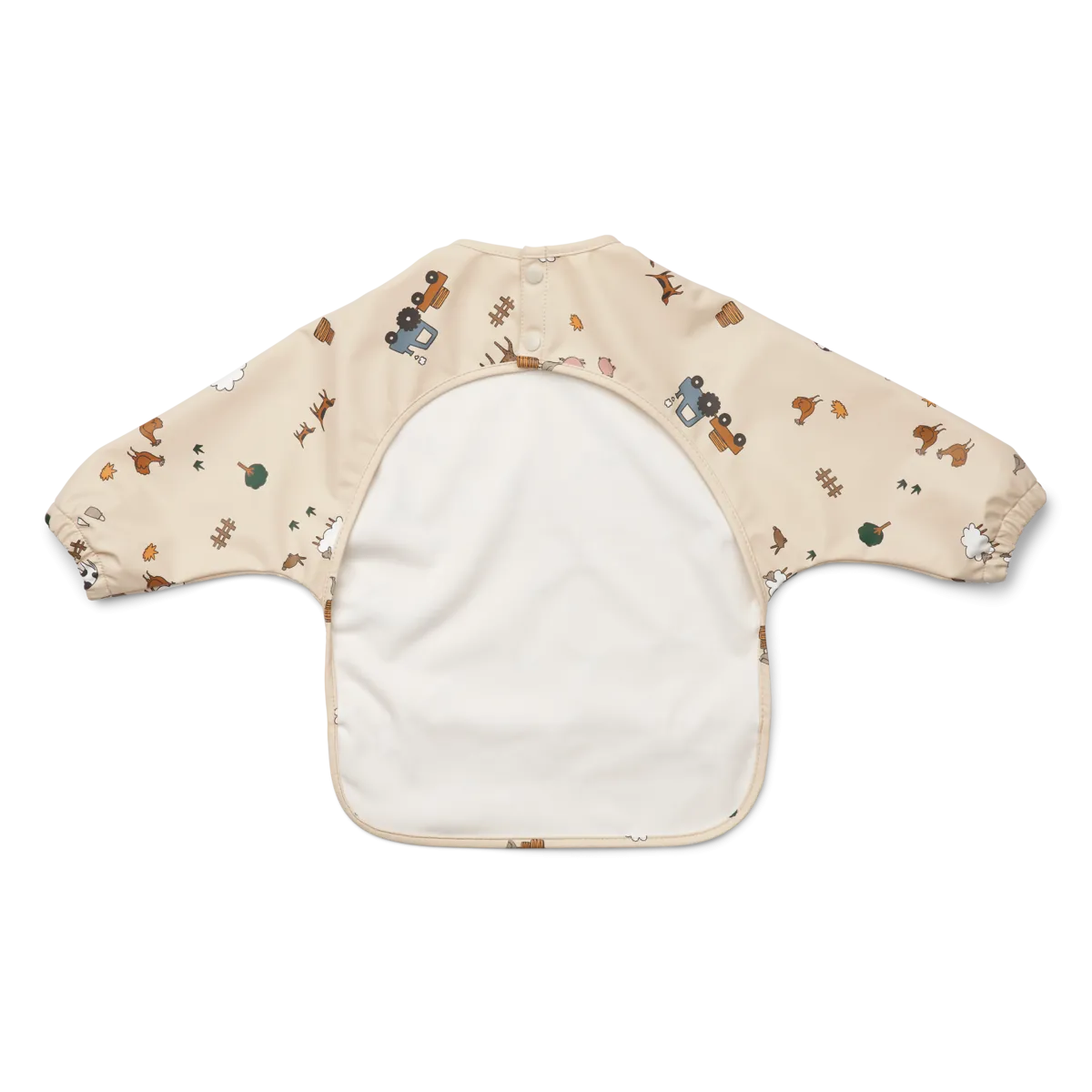 Liewood Merle Printed Cape Bib with sleeves | Farm /Sandy