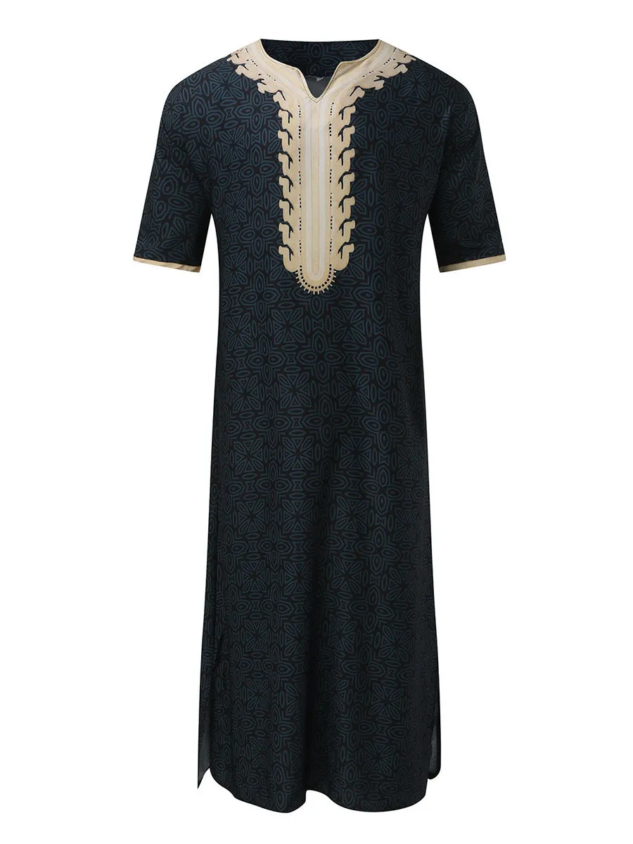 Men's Arab Ethnic Short Sleeve Romper
