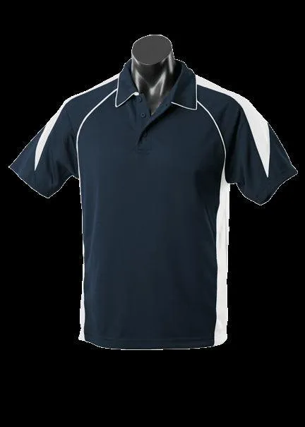Mens Premier Polo Navy/White