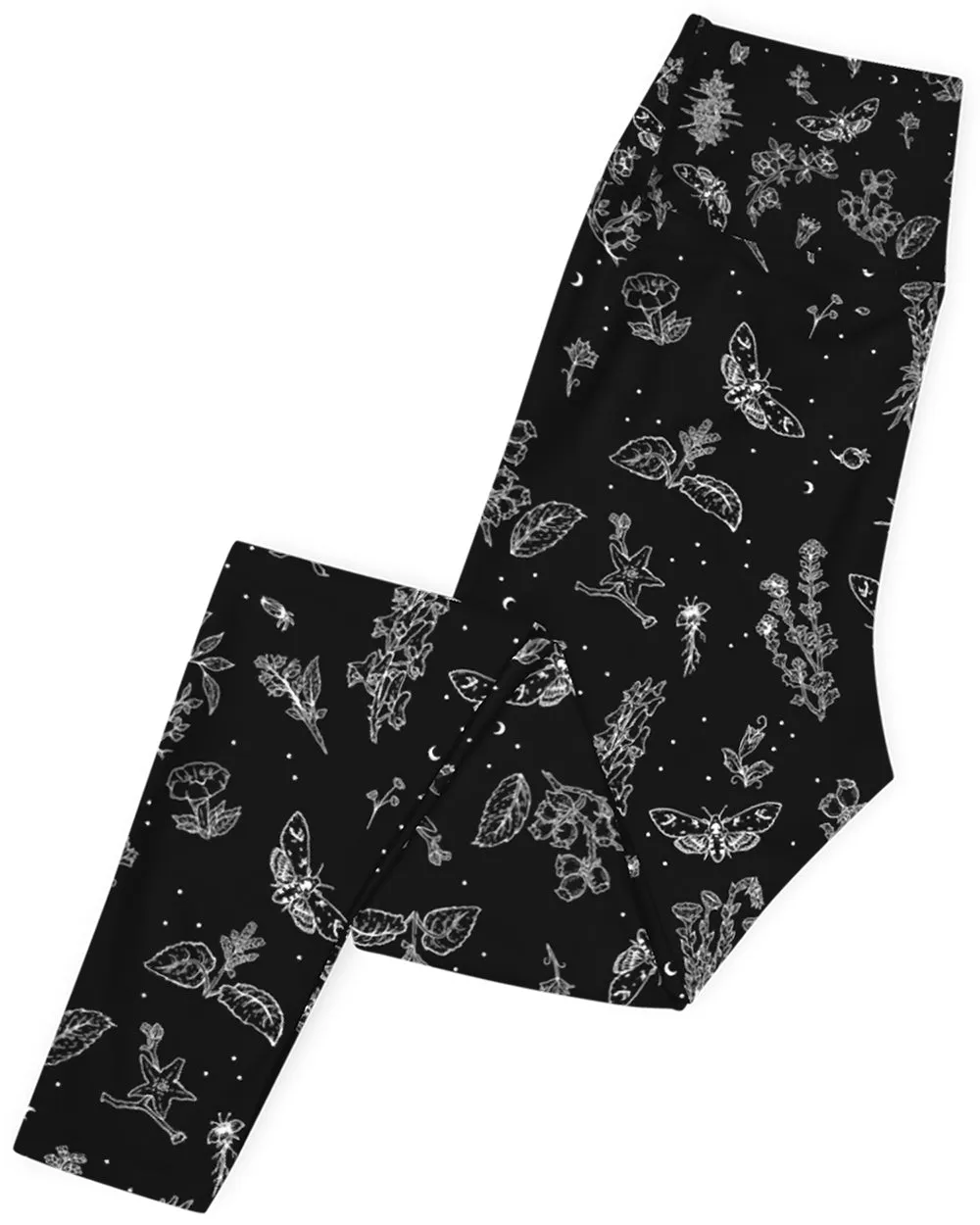 Nightshade Yoga Leggings - Activewear Leisurewear Alt Style Goth Leggings Sportswear Witchy Dark Academia Gothic