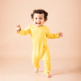 Organic Cotton Romper- Dandelion Yellow