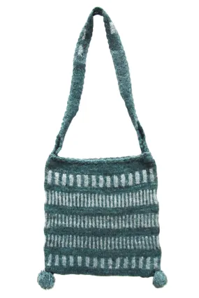 Raya knitted bag - Teal/ Slate