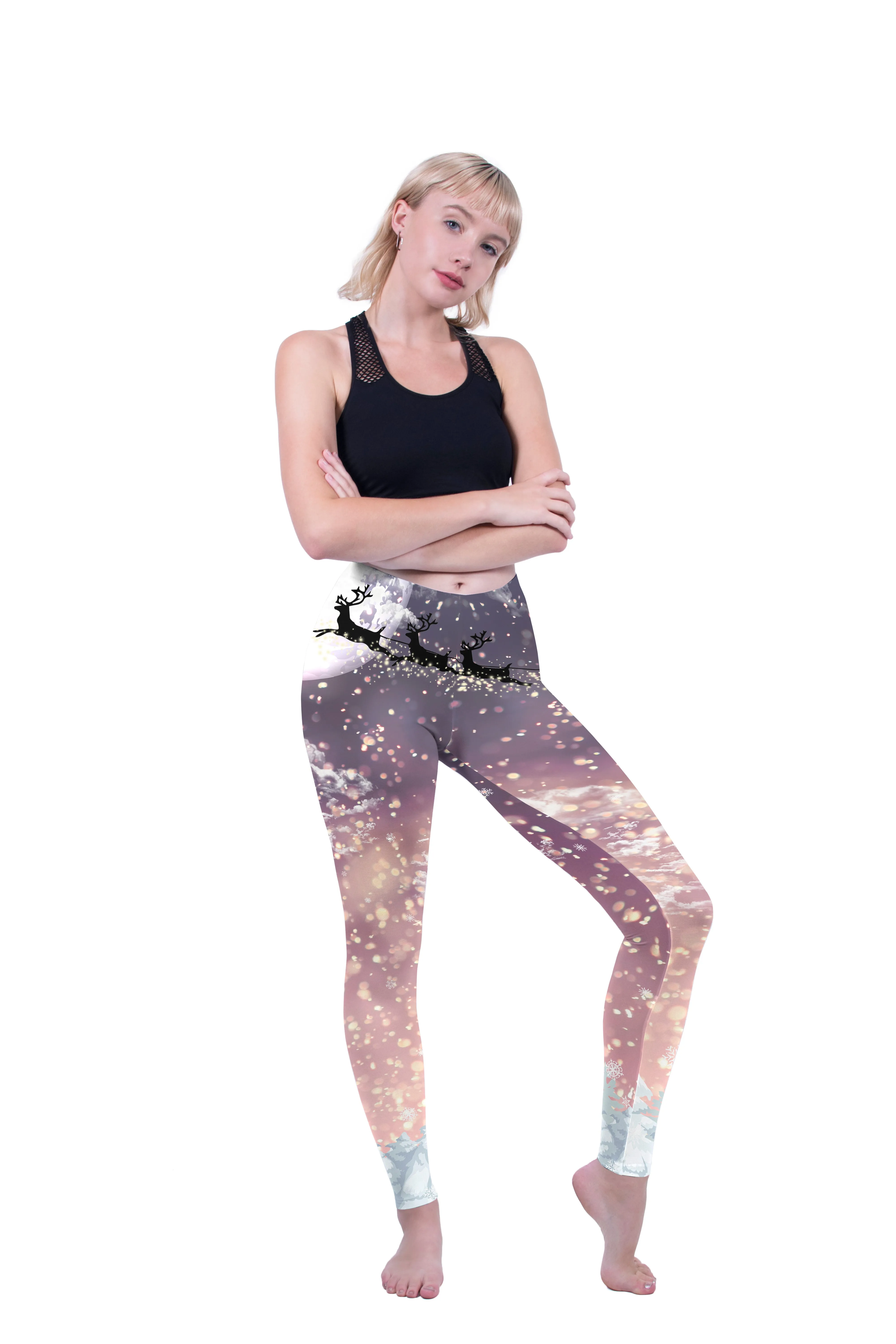 Regular Leggings (8-14 UK Size) - Santas Flight
