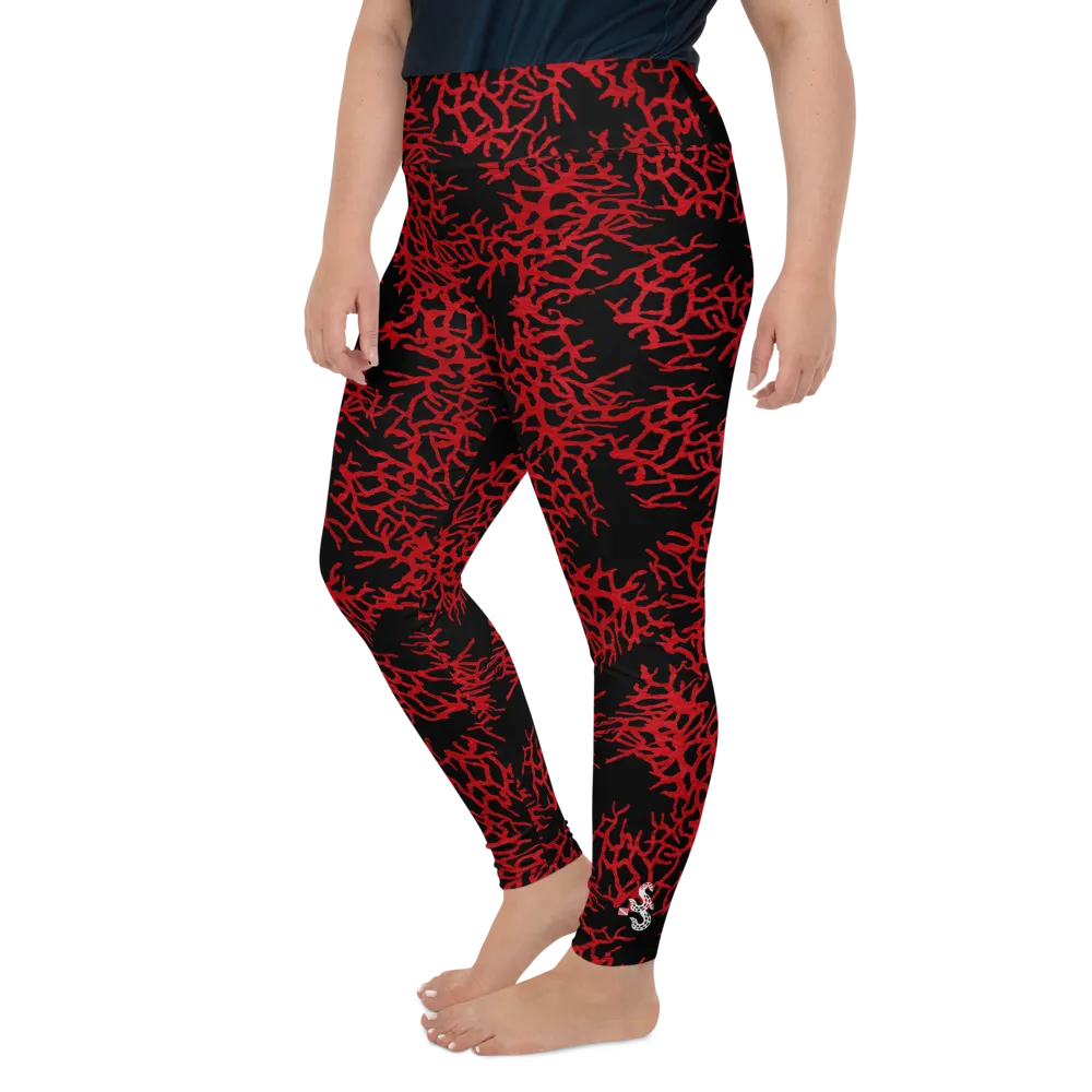 Sea Fan Plus Size Leggings - Warehouse