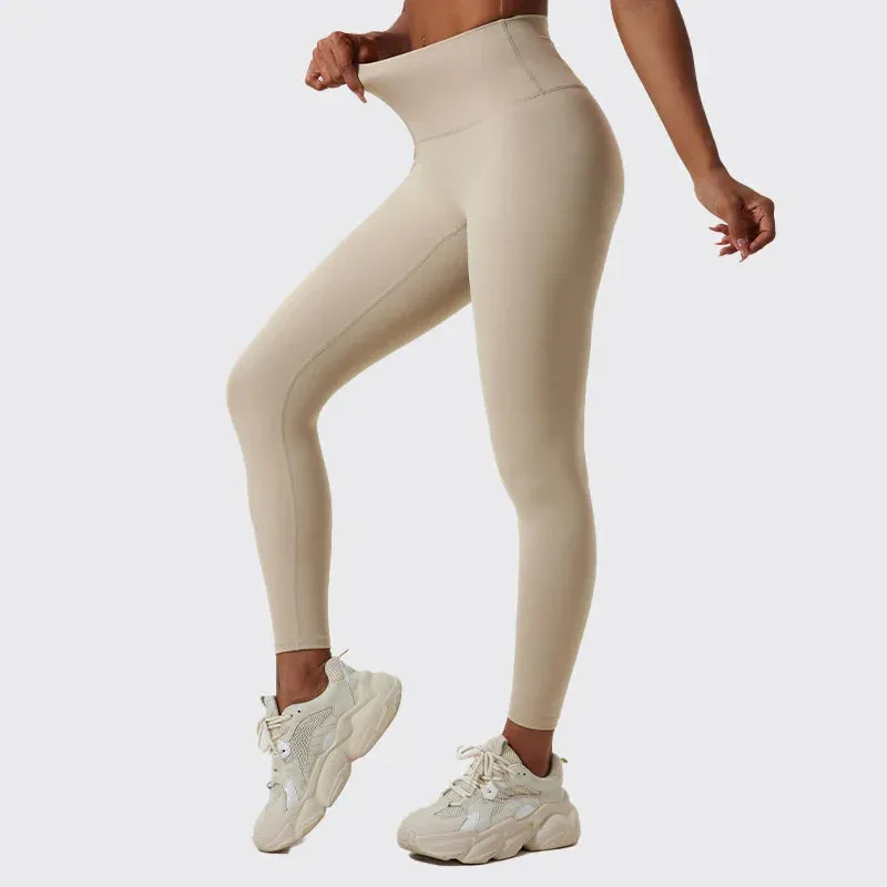 Soft High Waist Tights Push Up Breathable Gym Sports Leggings for Women