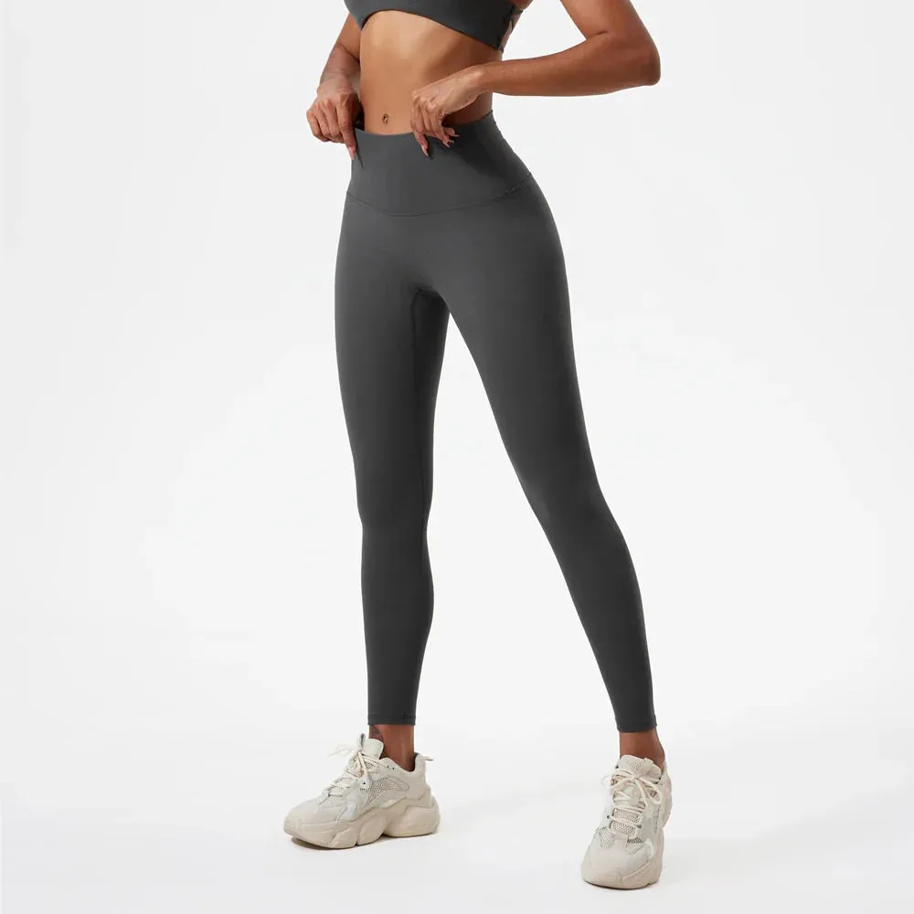 Soft High Waist Tights Push Up Breathable Gym Sports Leggings for Women