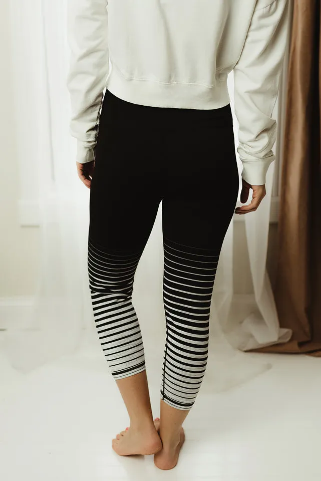 Striped Capri Leggings
