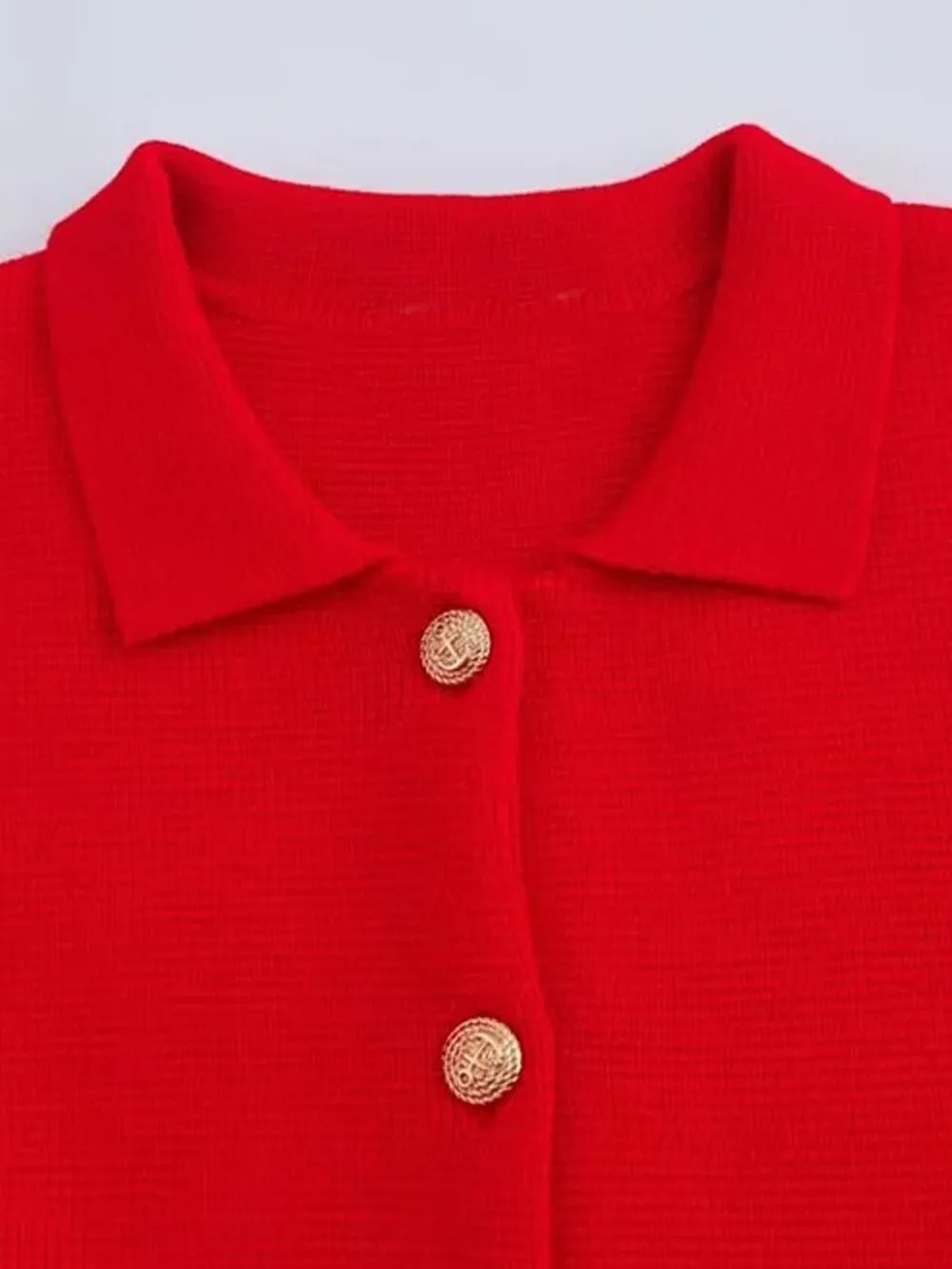 Valentina Golden Button Chic Top