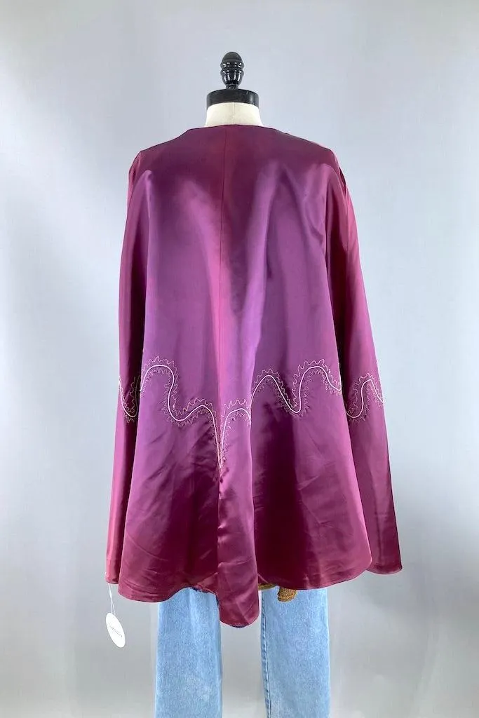 Vintage Reversible Embroidered Cape