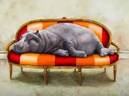 Wildlife At Leisure – Rhino And Friends Laminated Placemats – Set of 4
