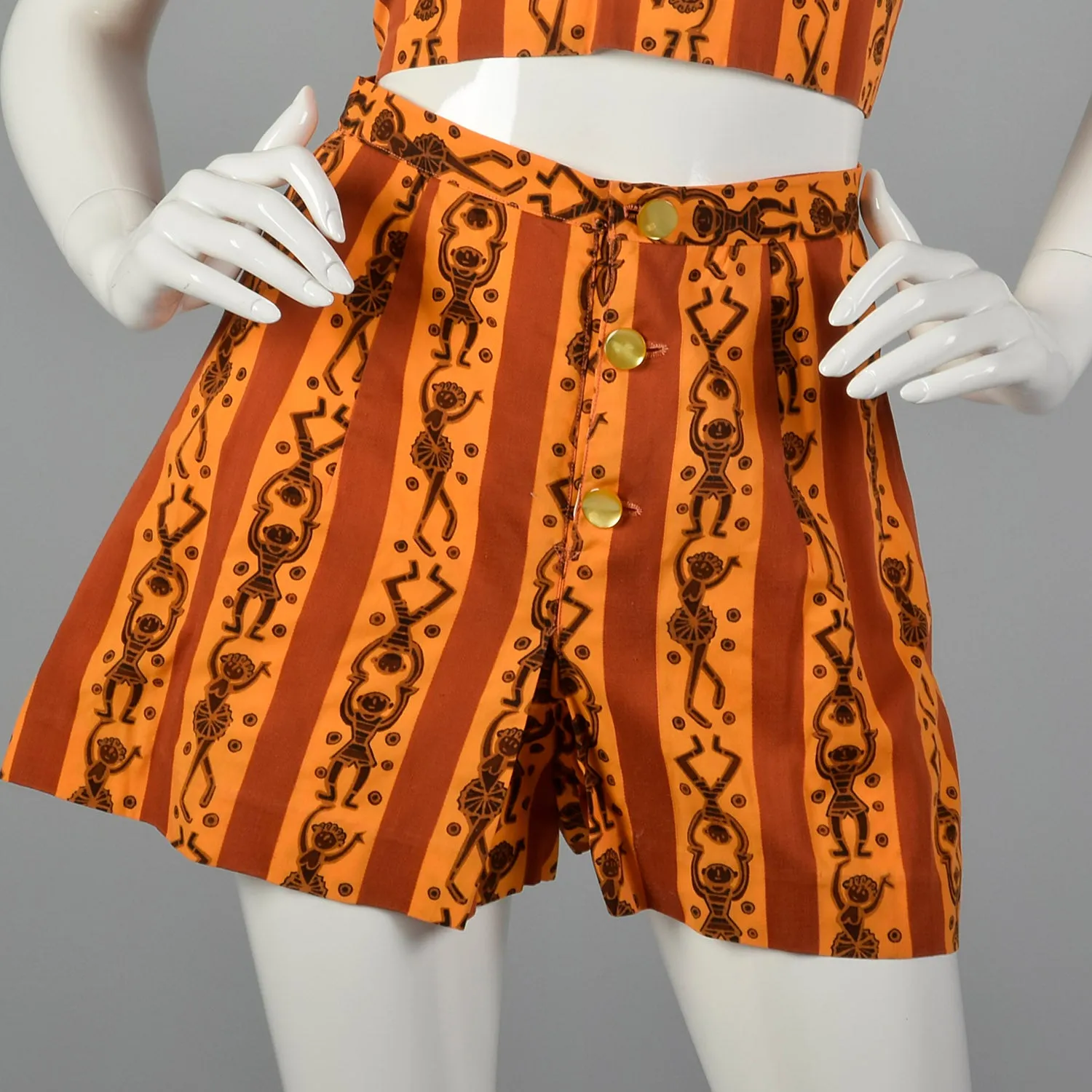XS 1950s Two Piece Playsuit Beach Set