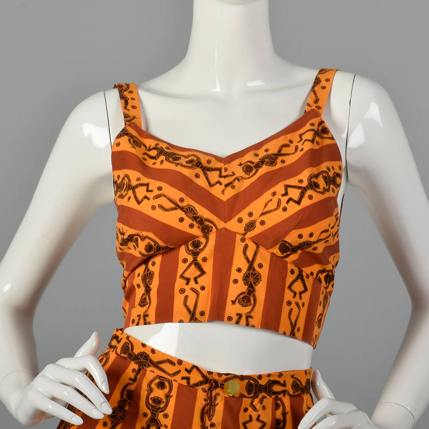 XS 1950s Two Piece Playsuit Beach Set
